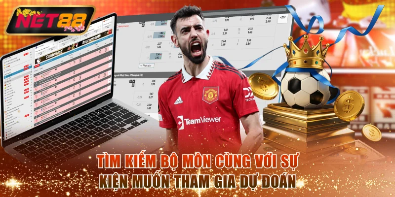 Tìm kiếm bộ môn cùng với sự kiện muốn tham gia dự đoán